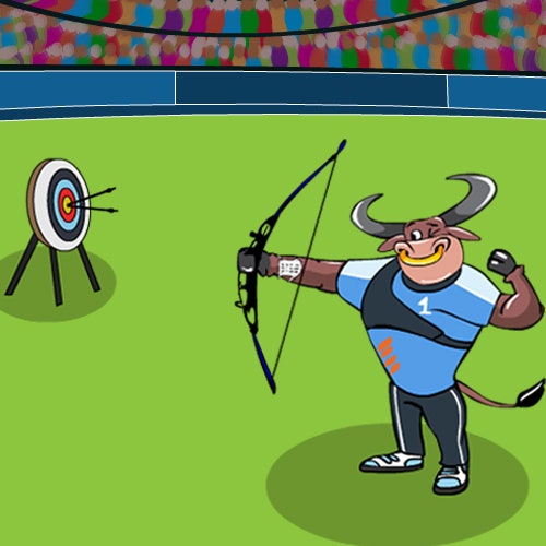 Like an archer, focus on your target and ace it